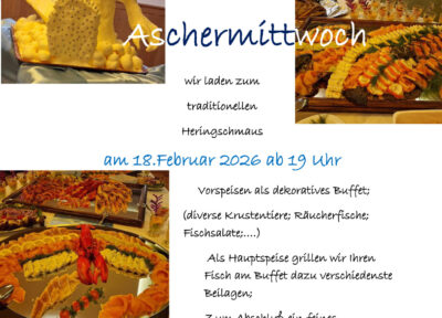 Heringschmaus am Aschermittwoch
